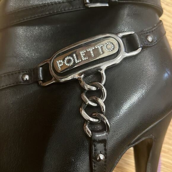 POLETTO KNEE HIGH LEATHER BOOTS SIZE 36 - Picture 4 of 8